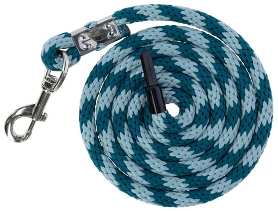 Afbeeldingen van Halstertouw Mustang karabijnhaak 200cm -TURKOOIS