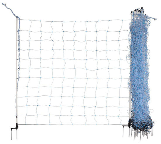 Afbeeldingen van AKO Schapennet OviNet Blauw/wit 170cm x 25m DUBBELE PEN