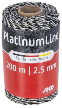 Afbeeldingen van AKO PlatinumLine Afrasteringskoord 2,5mm - 200m wit/zwart