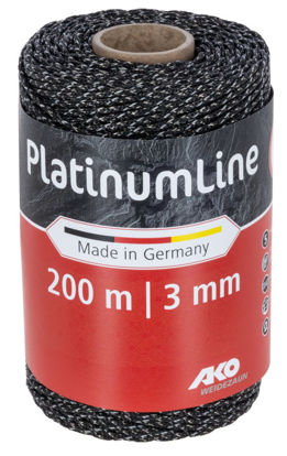 Afbeeldingen van AKO PlatinumLine Afrasteringskoord  3 m - 200m wit/zwart