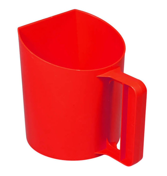 Afbeeldingen van Meelschep-/ voerschep 1kg (bekermodel) - ROOD