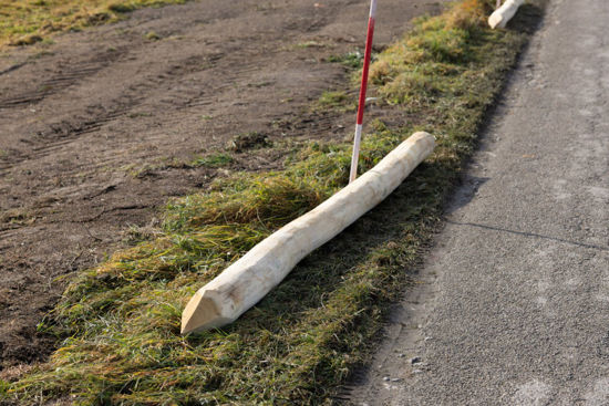 Afbeeldingen van AKO Robiniapaal hoek 250cm hoog  Ø 14-16cm