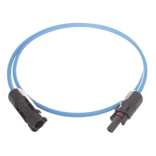 Afbeeldingen van Solarkabel met 2xMC4 stekker M/F blauw 1 meter