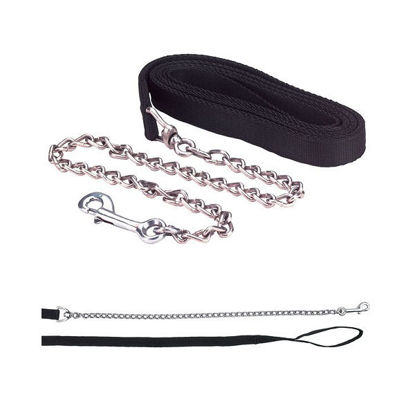 Afbeeldingen van Voorbrenglijn met ketting (250cm) -zwart.