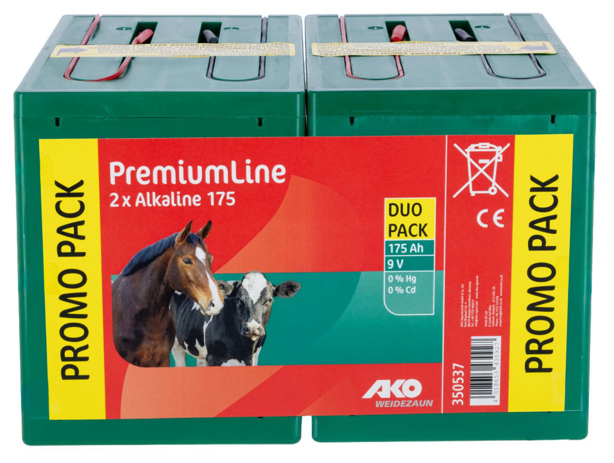 Afbeeldingen van AKO ALKALINE droge batterij 9 V, 175 Ah PROMO, dubbelpack