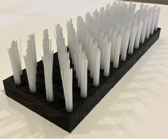 Afbeeldingen van Kalverborstel nylon WIT 6cm (45x15cm)