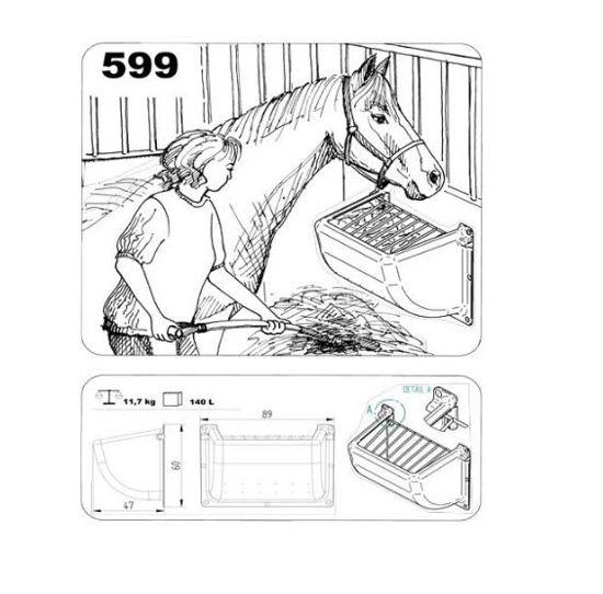 Afbeeldingen van Hooruif, slowfeeder, kunststof 140L