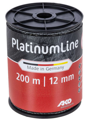 Afbeeldingen van AKO PlatinumLine schriklint 12 mm zwart/wit-200m