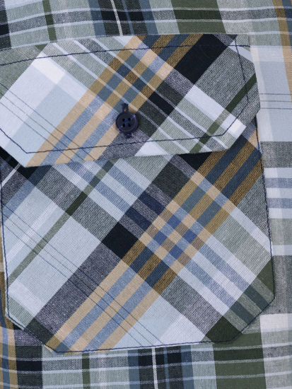 Afbeeldingen van Ruitoverhemd Egersund langemouw ruit dessin 6.1 -XL