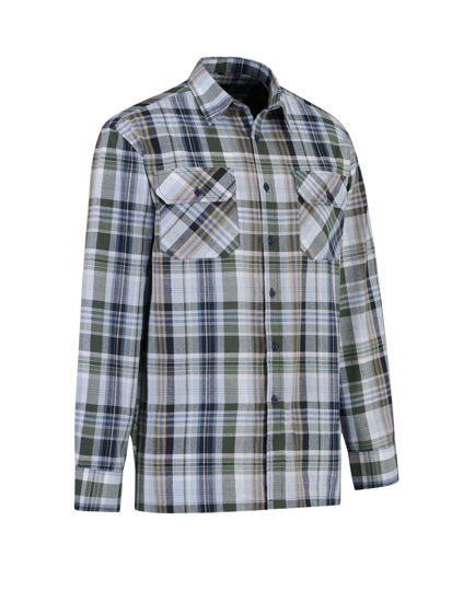 Afbeeldingen van Ruitoverhemd Egersund langemouw ruit dessin 6.1 -XXXL