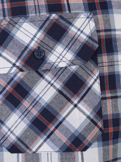 Afbeeldingen van Ruitoverhemd Farsund kortemouw ruit dessin 6.3 -4XL