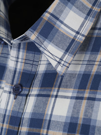 Afbeeldingen van Ruitoverhemd Farsund kortemouw ruit dessin 6.4 -4XL