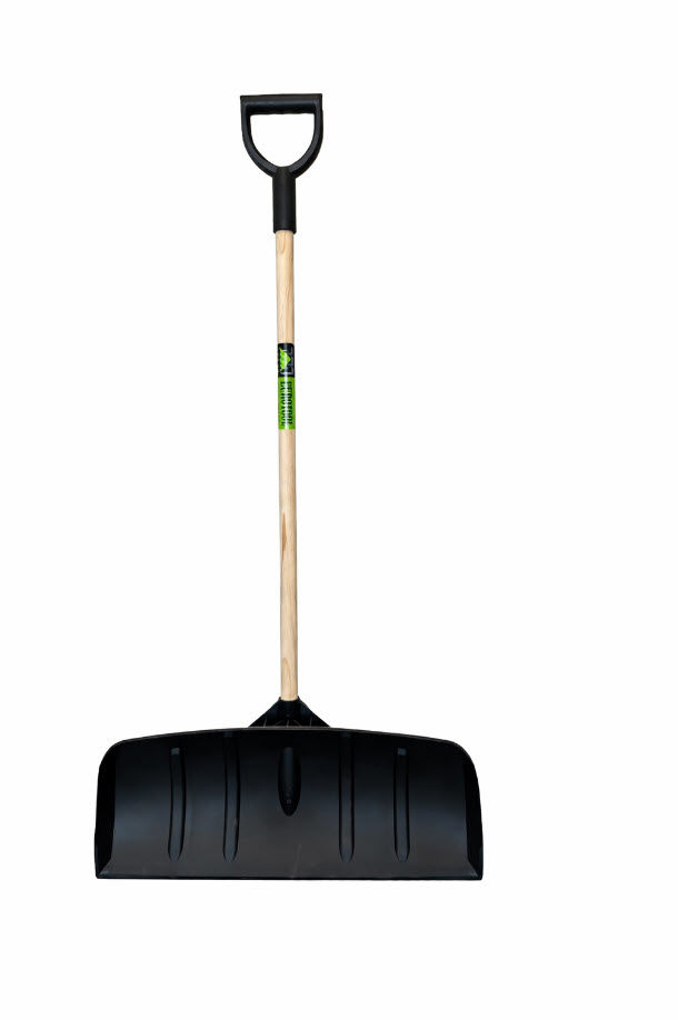 Afbeeldingen van Voer-/sneeuwschuif -MM- kunststof zwart, met D-steel 112cm