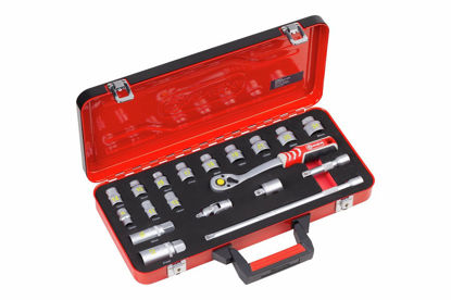 Afbeeldingen van Dopsleutelset PROFI 3/8  -19 delig Connex