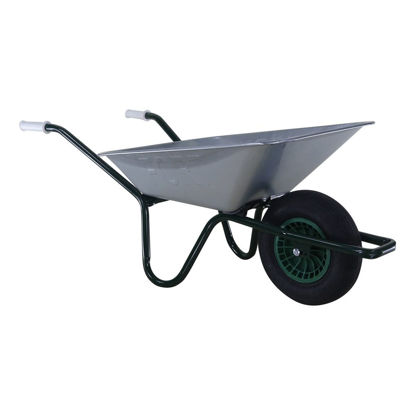 Afbeeldingen van Tuinkruiwagen verzinkt bak 85L, gelakt onderstel