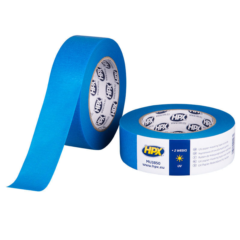 Afbeeldingen van Afplakband Masking tape UV BLAUW 38mm x 50m