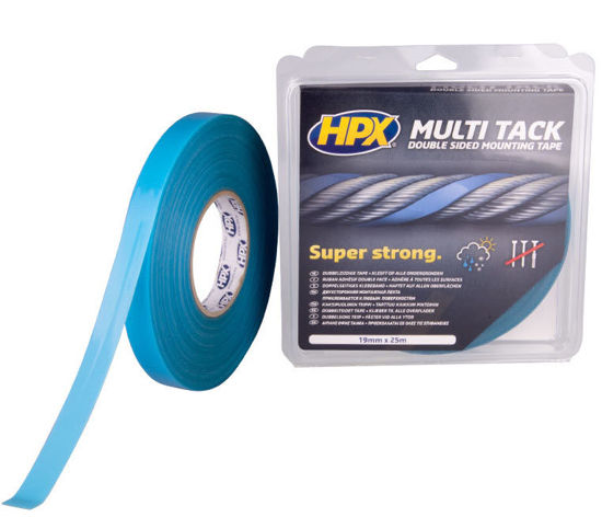 Afbeeldingen van Dubbelzijdige Multi-tack tape - semi-transparant 19mm x 25m