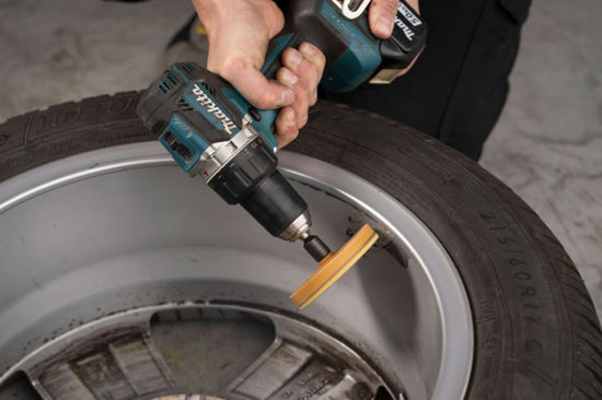 Afbeeldingen van Tape & striping remover: kunststof getandeschijf + as