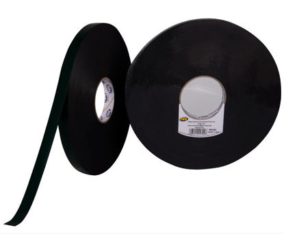 Afbeeldingen van Dubbelzijdig bevestigingstape ZWART 19mm x 50m.