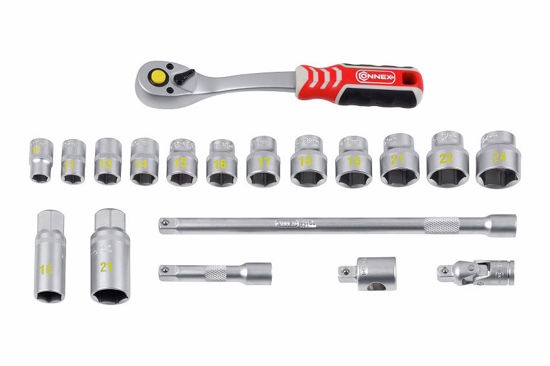 Afbeeldingen van Dopsleutelset PROFI 3/8  -19 delig Connex