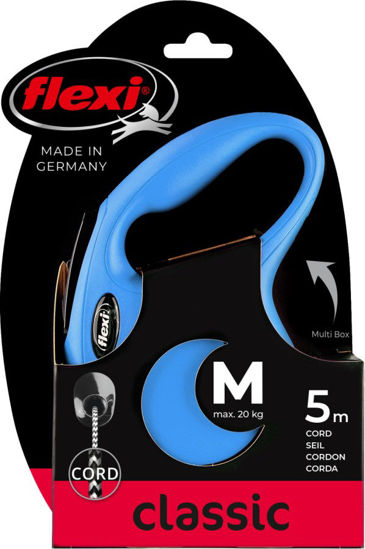 Afbeeldingen van FLEXI Rollijn NEW Classic koord blauw M/5 meter tot 20kg