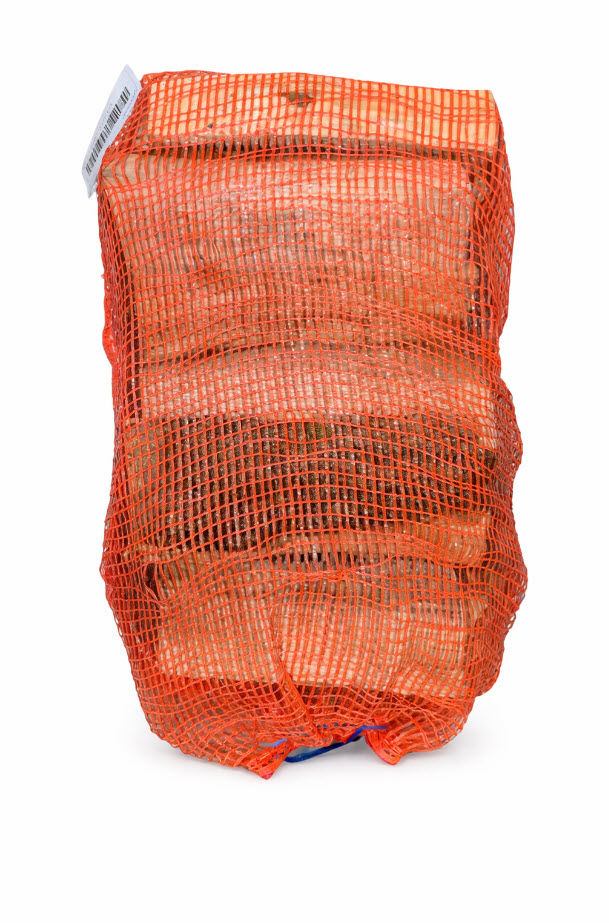 Afbeeldingen van Haardhout -MM- in netzak, natuurlijk gedroogd