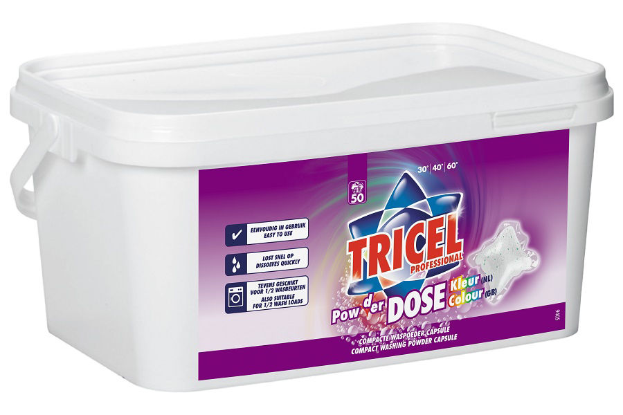 Afbeeldingen van Tricel Prof Pow(d)er Dose Color emmer 1,3kg (100x13gr.)