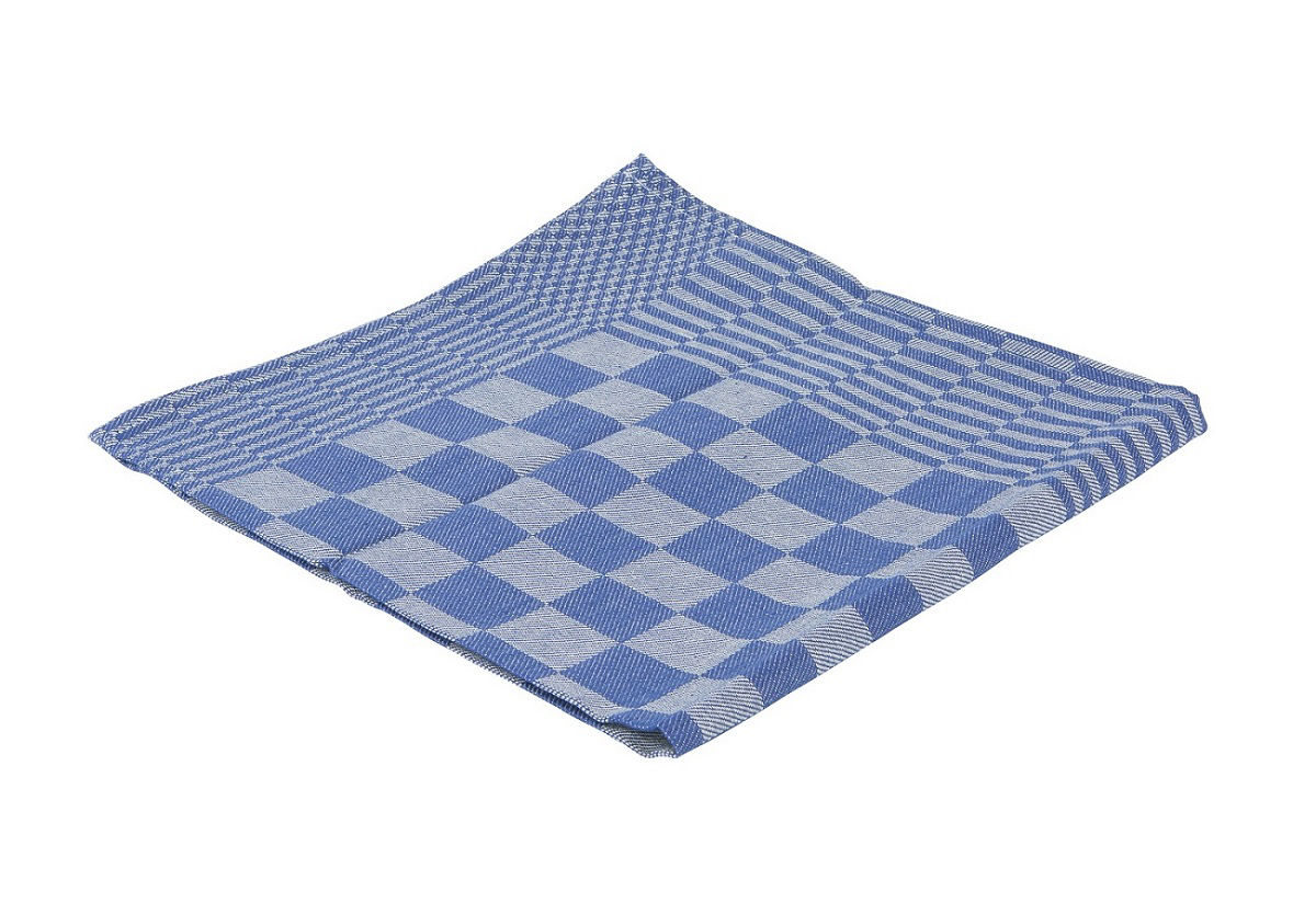 Afbeeldingen van Theedoek blok 65x65cm -blauw  -6 stuks-