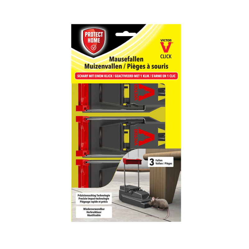 Protect Home Producten/muizenval plastic 3 stuks
