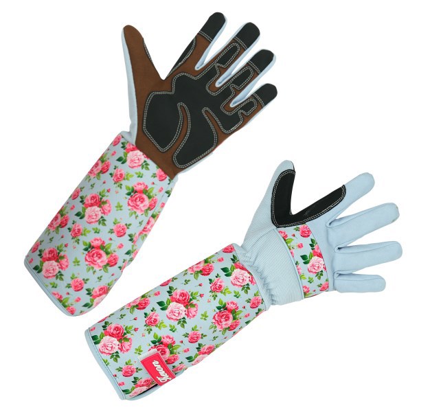 Keron Producten/rozen brandnetelhandschoen mt 8 m rosegarden lange manchet