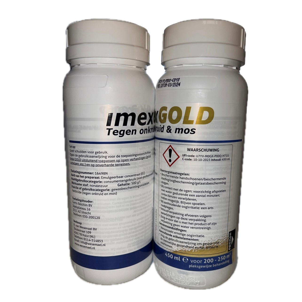 Producten/imex gold tegen onkruid en mos 450ml