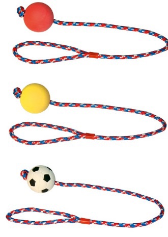 Producten/schuimrubberbal aan touw 60cm afbeelding 1