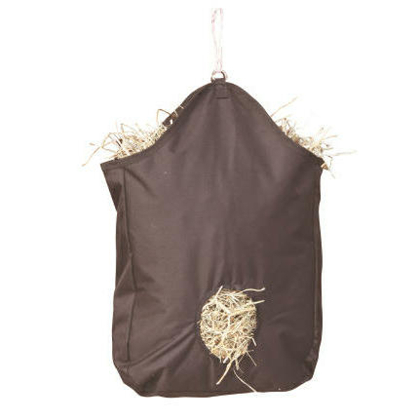 Producten/hooizak hay bag zwart met 2 ophangringen