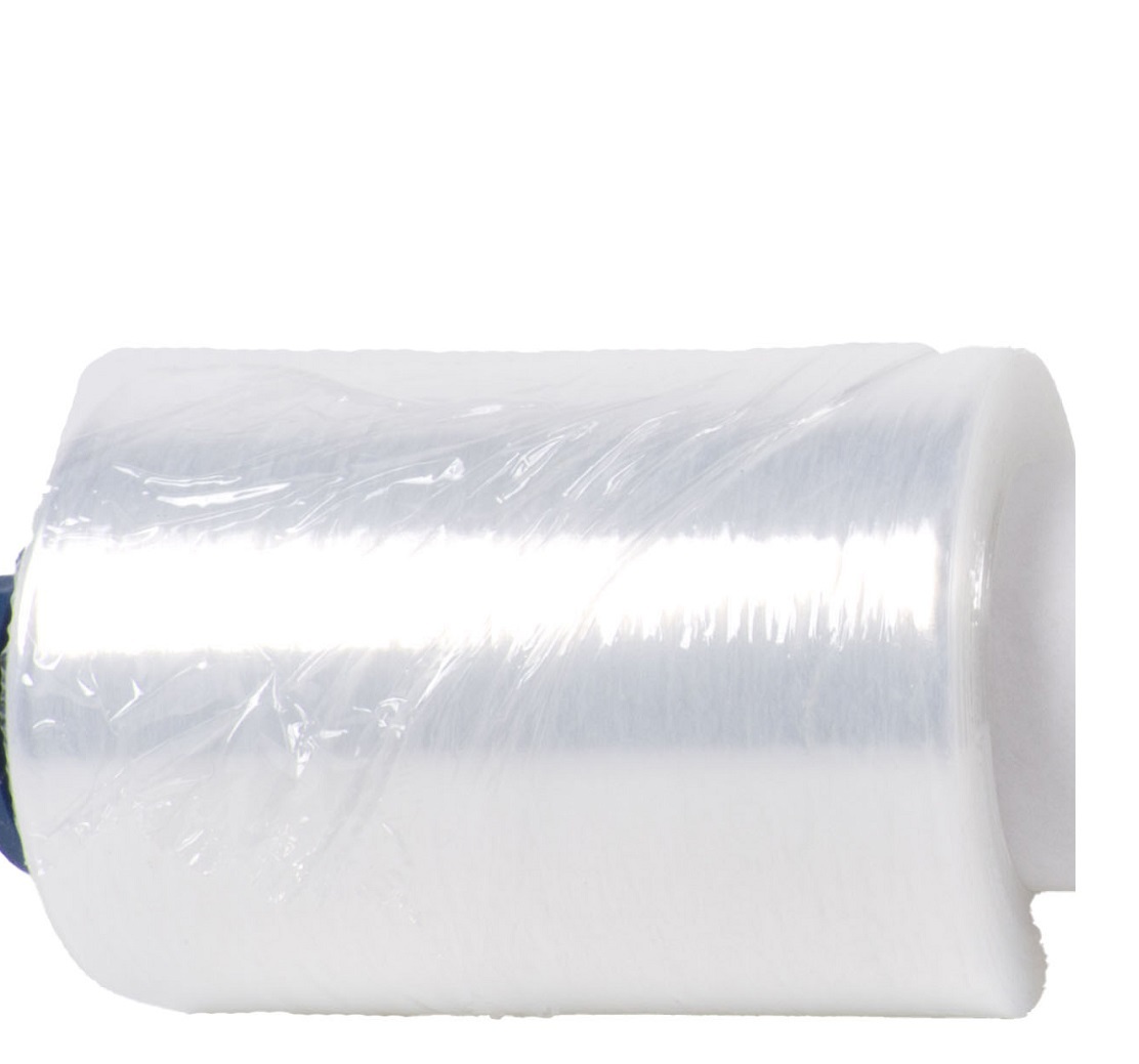 Producten/mini stretchfolie 20my x 10cmx 150mtr transparant