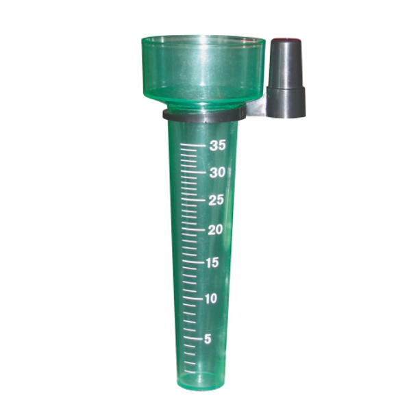 Producten/regenmeter plus stokhouder
