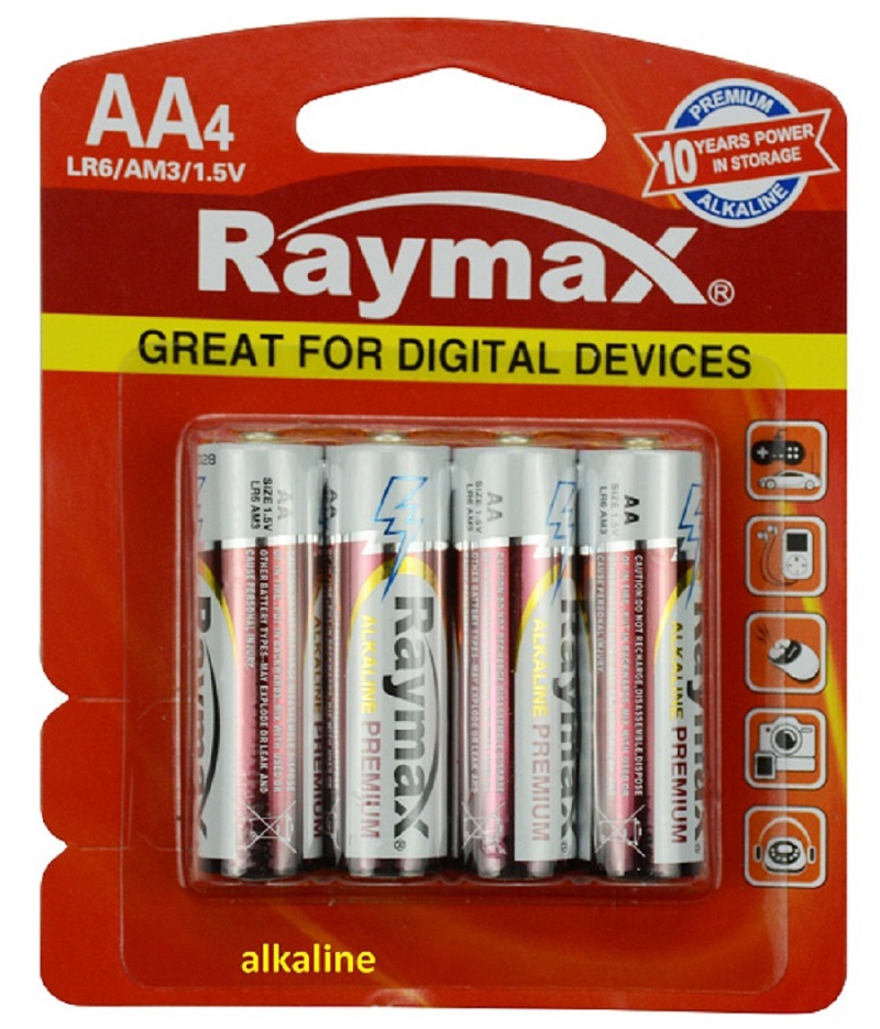 Raymax Producten/batterij penlite alkaline lr6 aa x4st