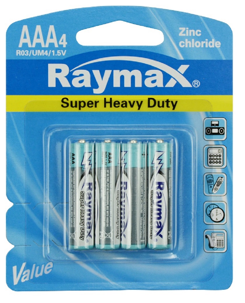 Raymax Producten/batterij penlite mini r03 zink aaa 1 5v a 4st