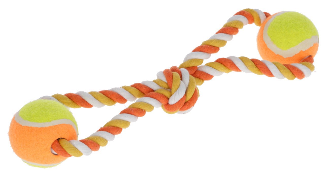 Kerbl Producten/trekspeelgoed ballen 34 cm oranje katoen afbeelding 1