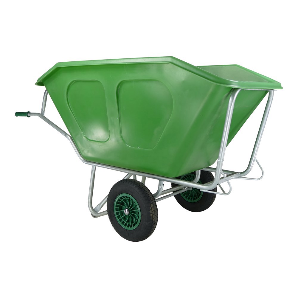 Fort Producten/kruiwagen f s 500l groen verz onderstel 2 luchtwiel