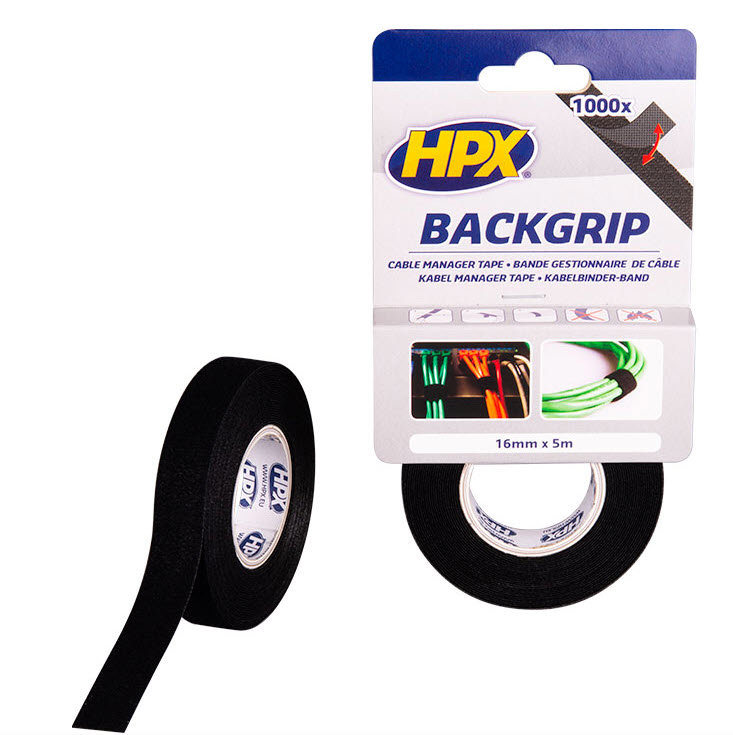 HPX Producten/back grip zwart 16mm x 5m afbeelding