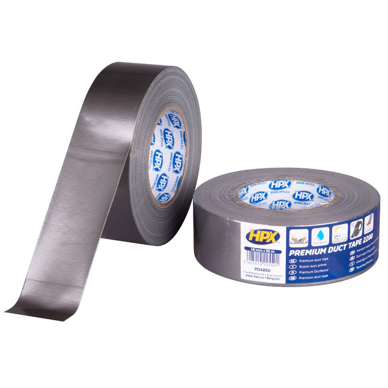 HPX Producten/duct tape 2200 zilver 48mm x 25m
