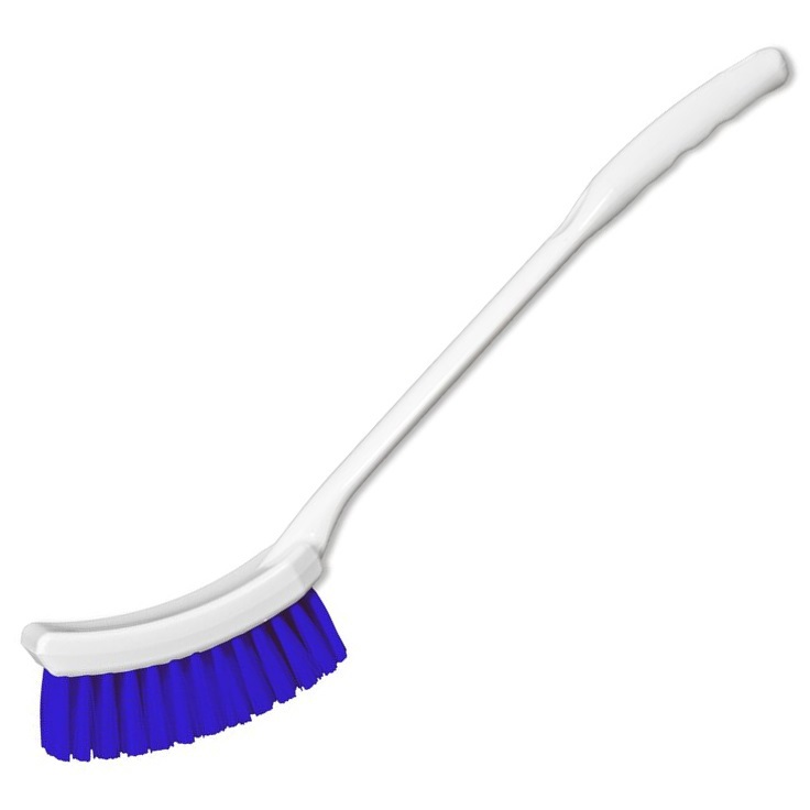 FalconBrush Producten/hygiene handborstel lange steel 40cm blauw