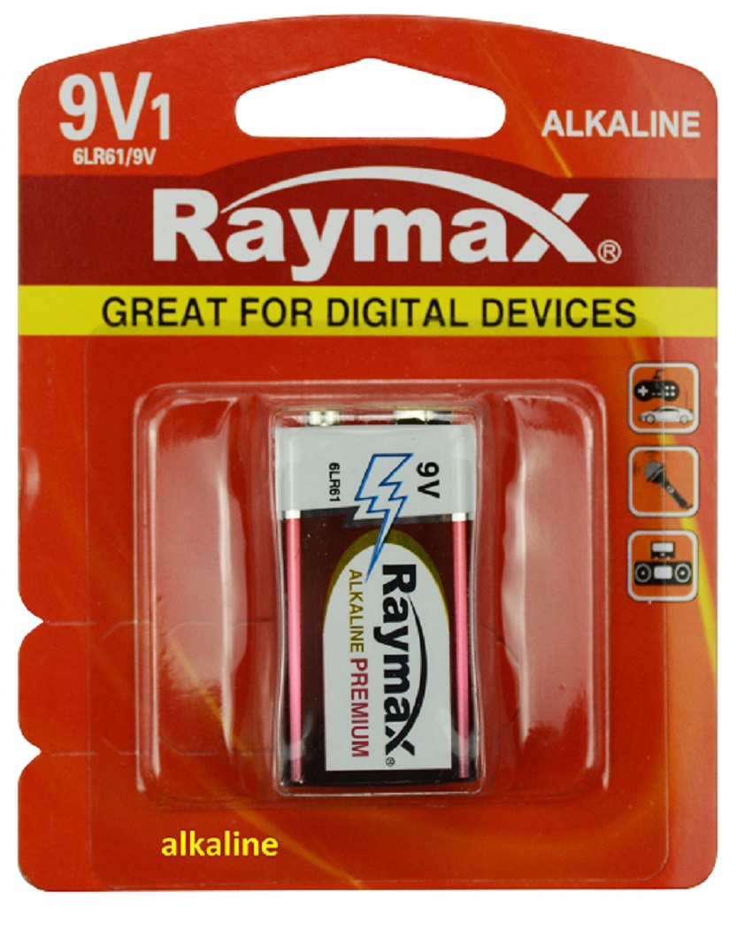 Raymax Producten/batterij alkaline 6lr61 e 9v x1st